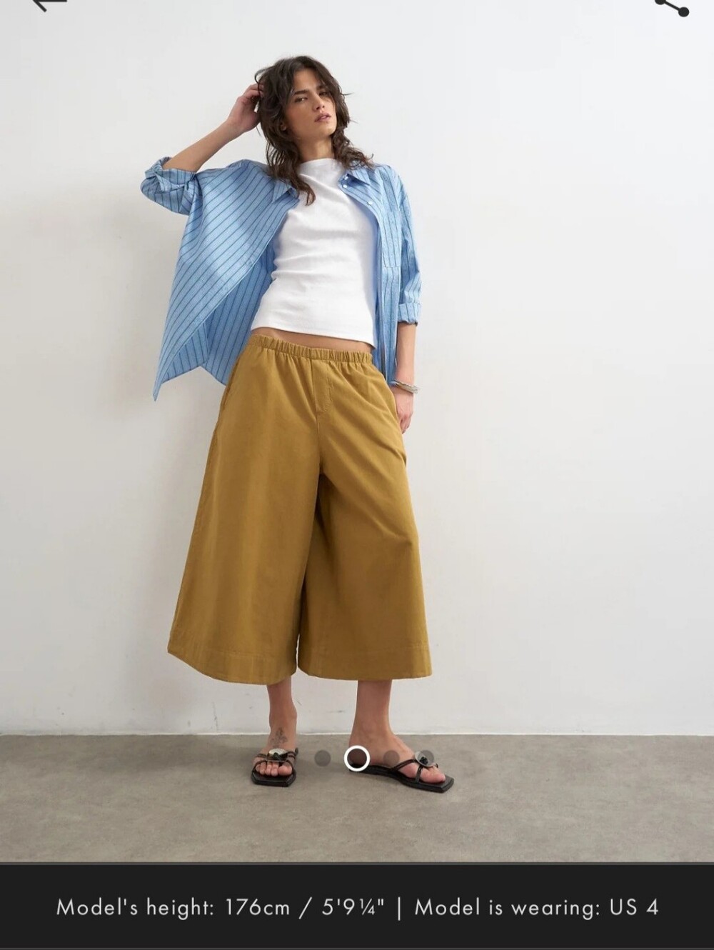 Top Shop A-line Culottes In Tan